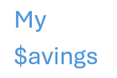 My Savings
